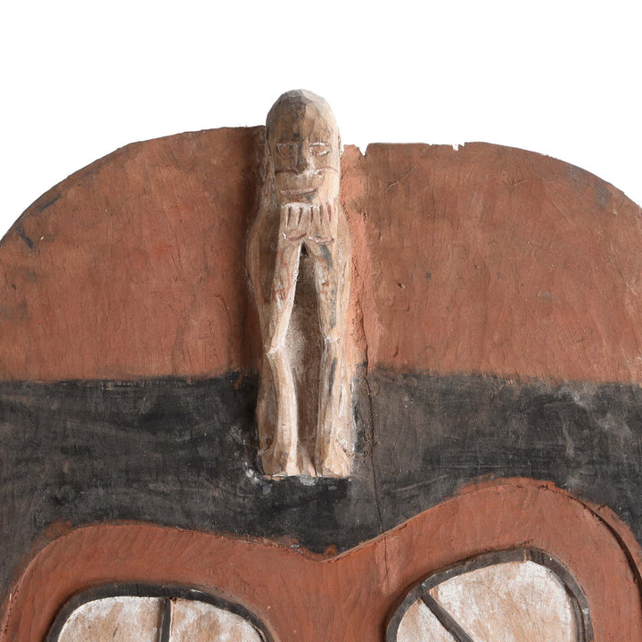 Figure Detail From Asmat Ceremonial Shield from New Guinea - Ca 85 yrs old | Indigo Antiques