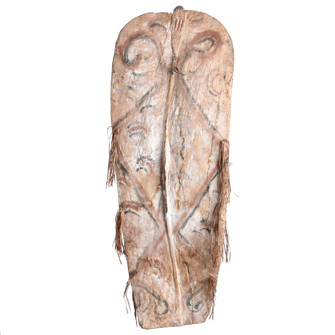 Reverse Of Asmat Ceremonial Shield from New Guinea - Ca 85 yrs old | Indigo Antiques