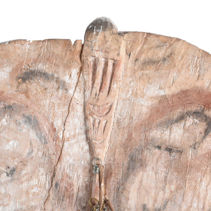 Carving Detail From Reverse Of Asmat Ceremonial Shield from New Guinea - Ca 85 yrs old | Indigo Antiques