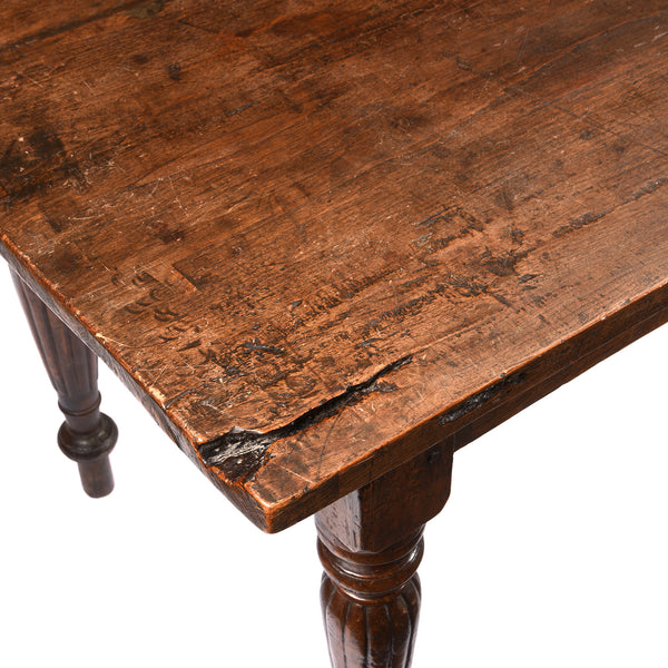 Old Teak 6 Seater Dining Table from Java - Ca 1920's