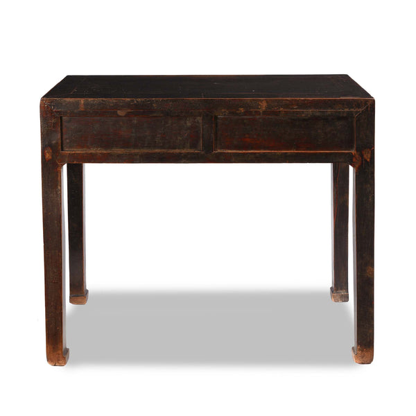 Black Lacquered Elm Scholars Desk From Shanxi - 19thC