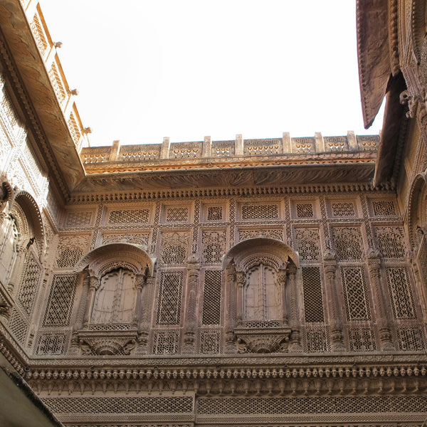 Old Stone Jali Panel From Rajasthan - 18thC
