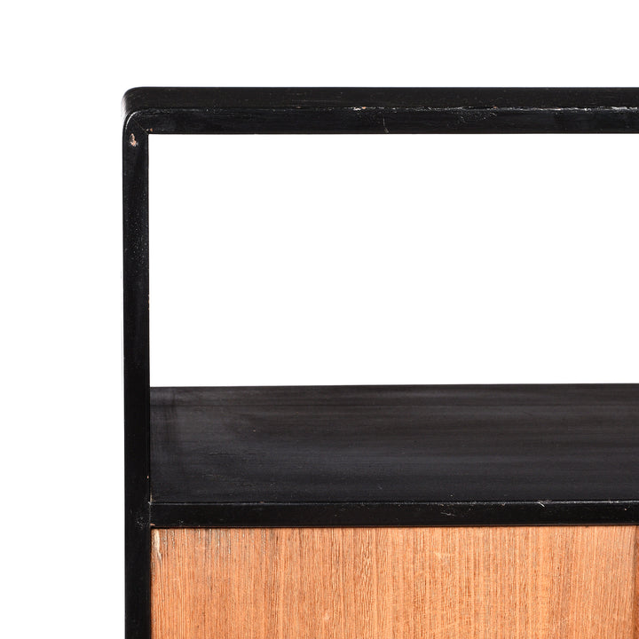 Corner Detail Of Black Lacquer Makeup Stand, Japanese  - Early 20thC | Indigo Antiques