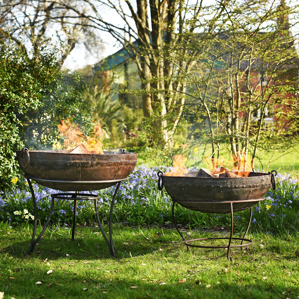 Old 'Kadai' - Large Indian Fire Bowl From Rajasthan - Ca 1920 | Indigo Antiques