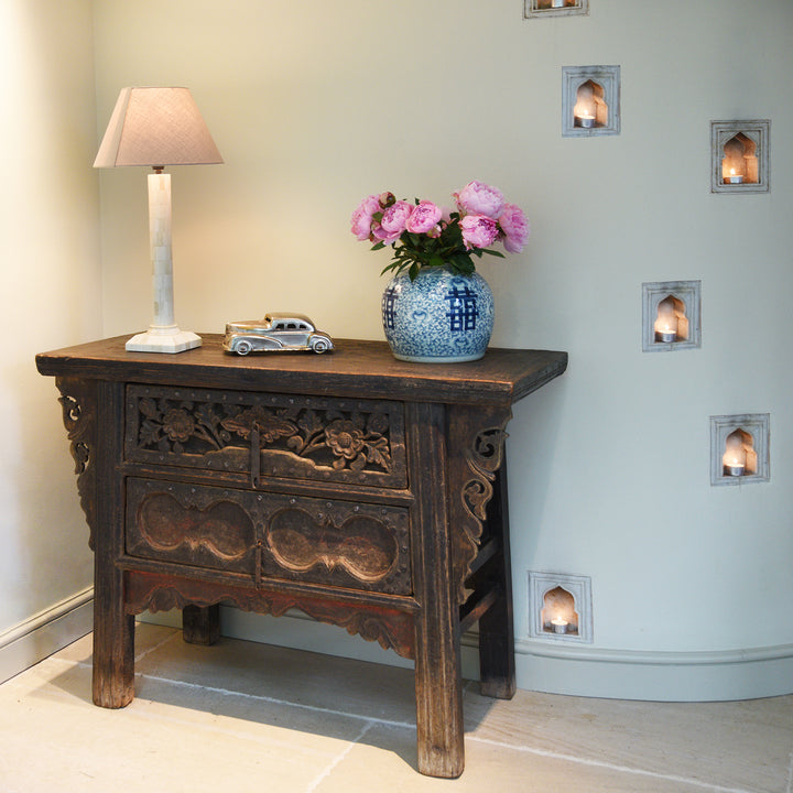 Oriental Antique Interiors With a Chinese Coffferr Table | Indigo Antiques