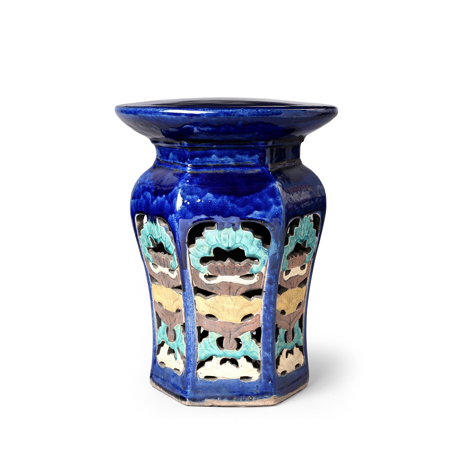 Reverse Of Vintage Oriental Pottery Garden Seat -  20thC | Indigo Antiques