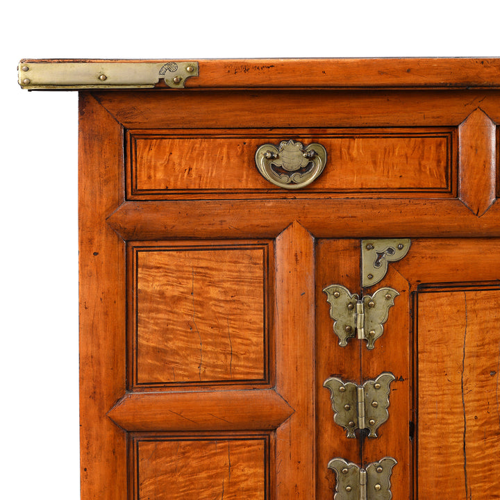 Corner Detail From Korean Ich'Ung Jang Cabinet on Stand - 19thC | Indigo Antiques