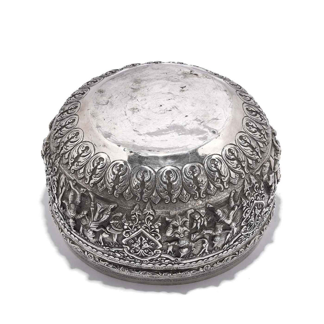 Repousse Silver Bowl from Burma - 19thC | Indigo Antiques