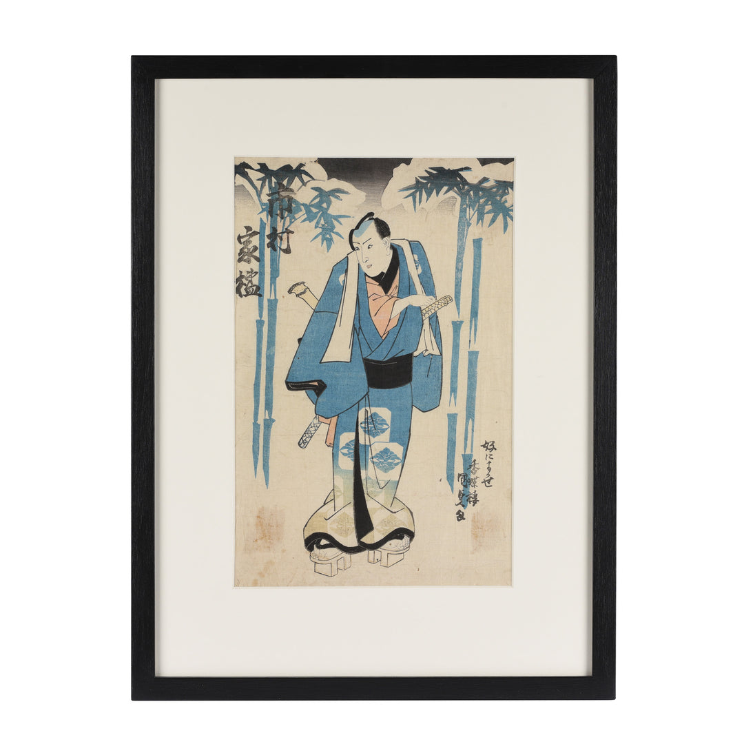 Framed Japanese Woodblock Print - Meiji Period | Indigo Antiques