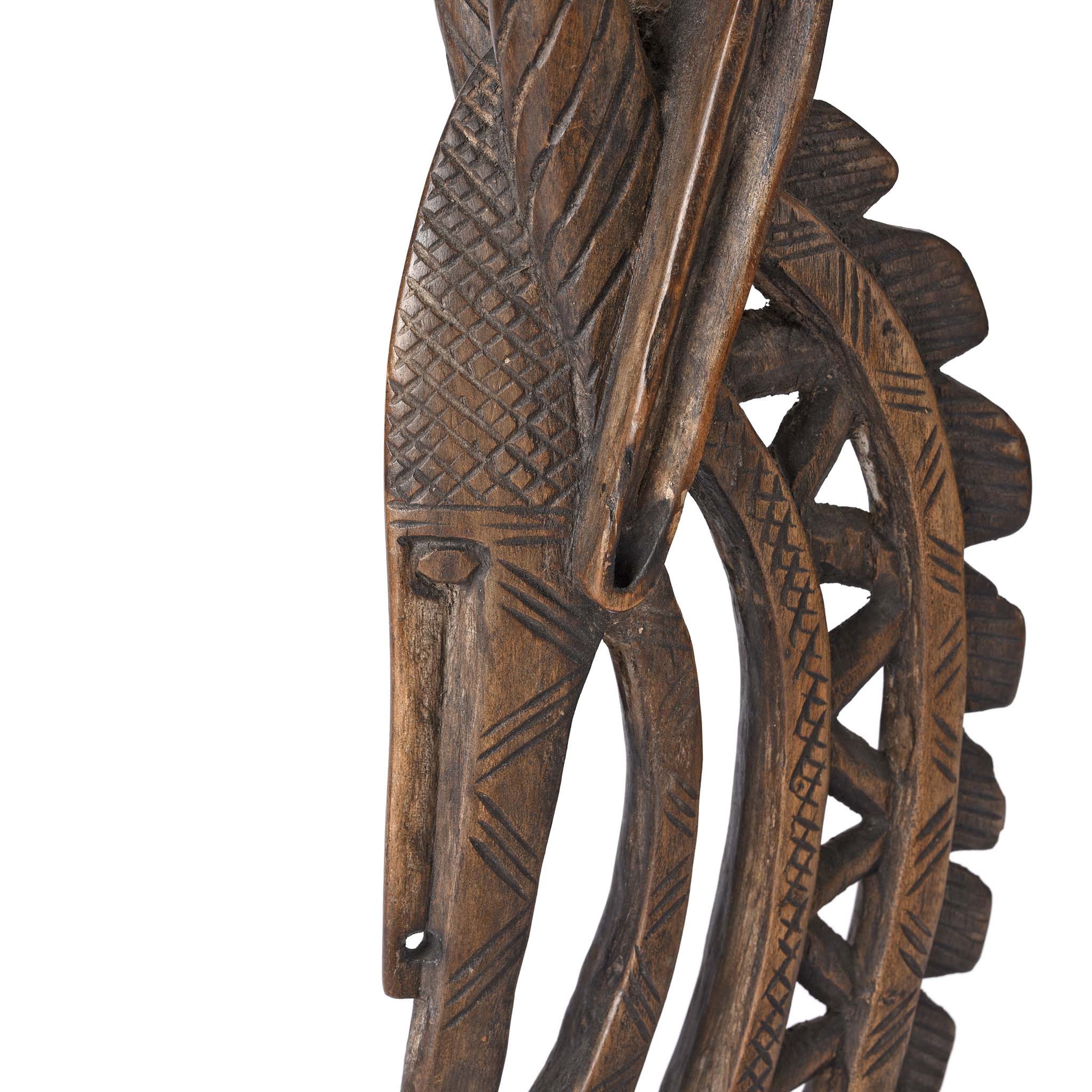 Detail From Bambara Antelope Headdress - Chiwara - Ca 1950's | Indigo Antiques