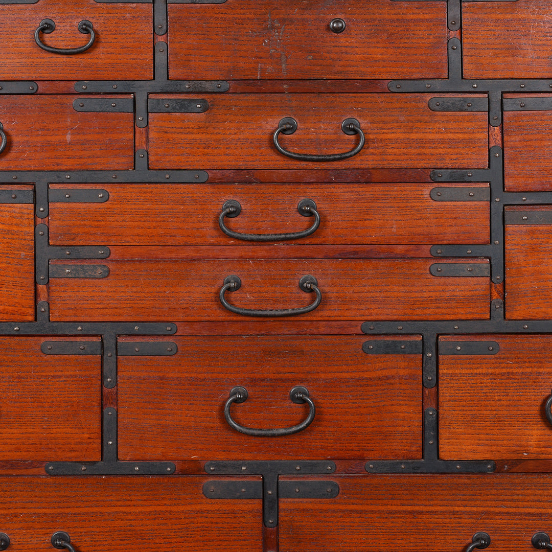 Drawer Detail From Japanese Kannon Biraki - Kiri (Pawlonia Wood) - Late Edo Period | Indigo Antiques