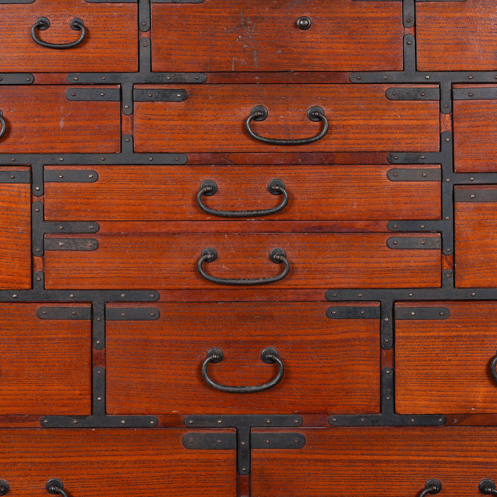 Drawer Detail From Japanese Kannon Biraki - Kiri (Pawlonia Wood) - Late Edo Period | Indigo Antiques