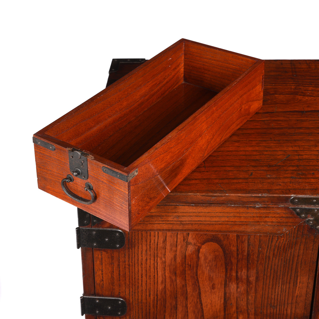 Lacquered Drawer From Japanese Kannon Biraki - Kiri (Pawlonia Wood) - Late Edo Period | Indigo Antiques