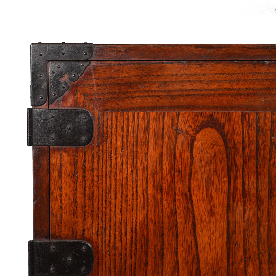 Corner Detail From Japanese Kannon Biraki - Kiri (Pawlonia Wood) - Late Edo Period | Indigo Antiques