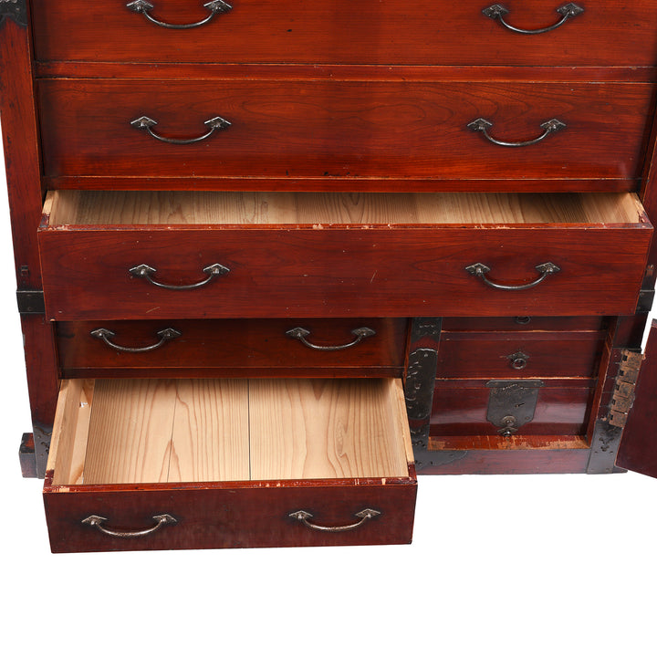 Drawer Interior Of Japanese Kiri Bo Dansu Cabinet - Meiji Period - Ca 1880 | Indigo Antiques