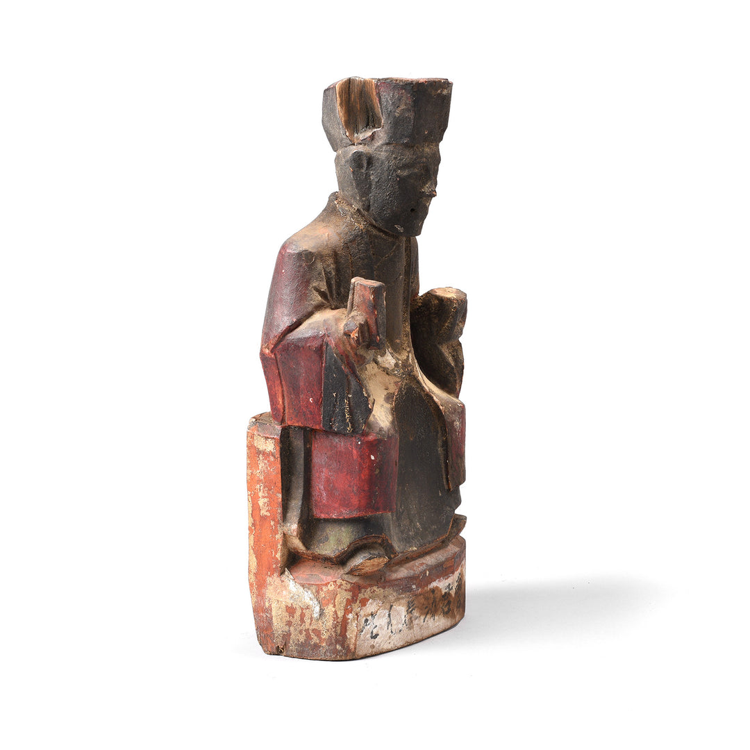 Angled View Of Chinese Immortal or Ancestor Figure - 19thC | Indigo Antiques