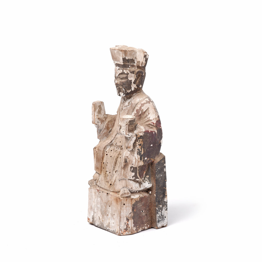 Angled View Of Chinese Immortal or Ancestor Figure - 19thC | Indigo Antiques
