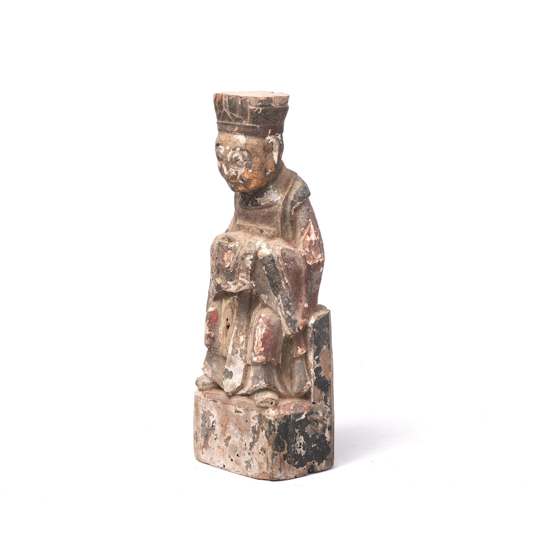 Angled View Of Chinese Immortal or Ancestor Figure - 19thC | Indigo Antiques