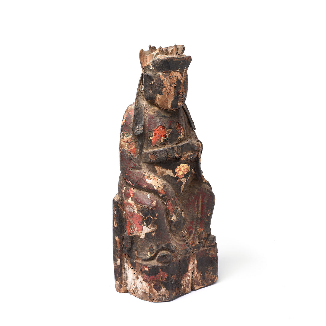 Angled VIew Of Chinese Immortal or Ancestor Figure - 19thC | Indigo Antiques