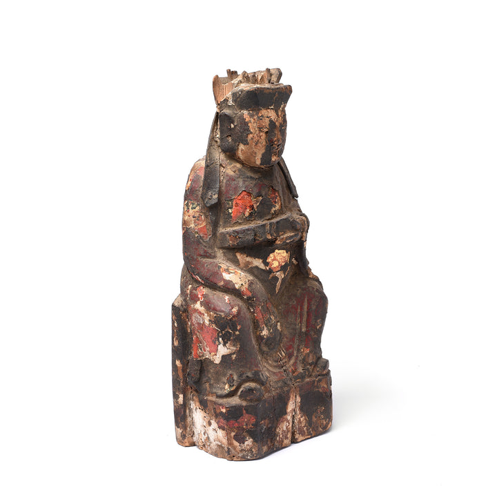 Angled VIew Of Chinese Immortal or Ancestor Figure - 19thC | Indigo Antiques