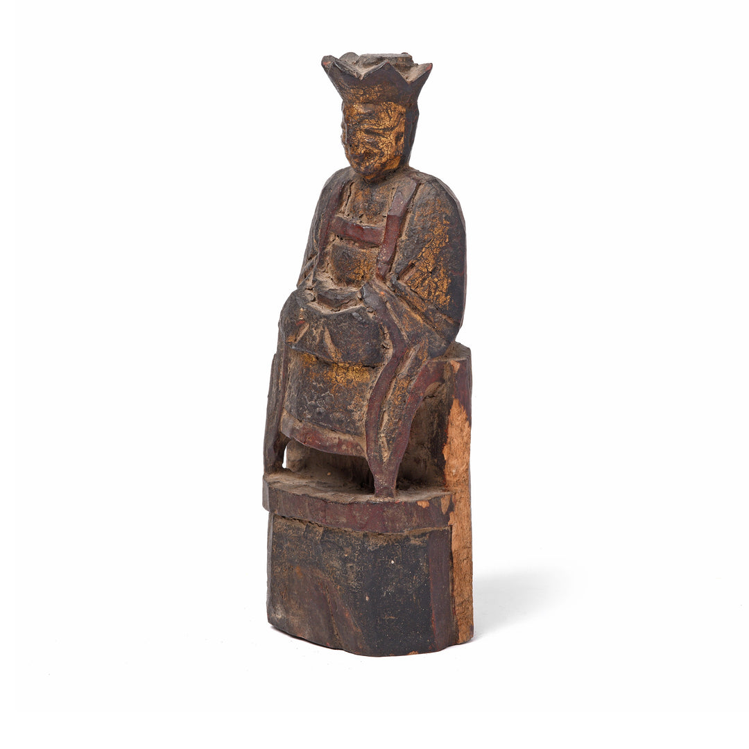 Angle View Of Chinese Immortal or Ancestor Figure - 19thC | Indigo Antiques