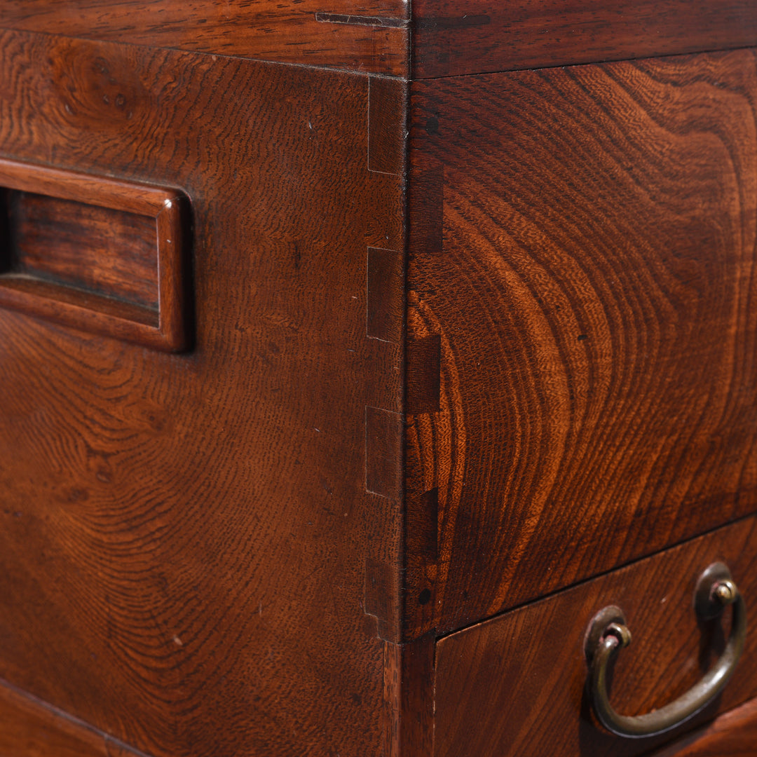 Corner Detail From Japanese Zelcova Hibachi - Early 20thC | Indigo Antiques