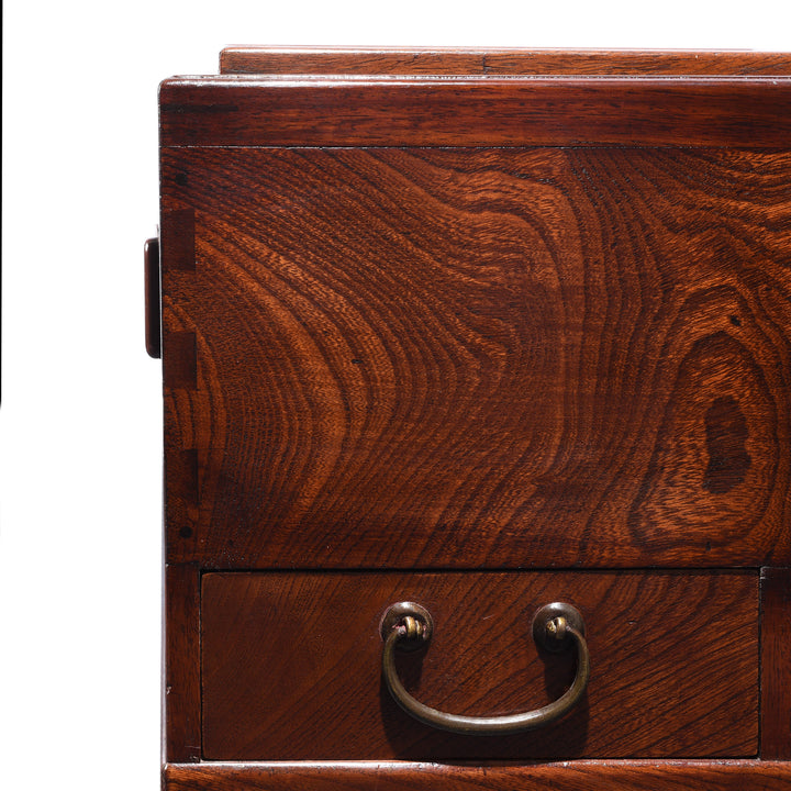 Corner Detail From Japanese Zelcova Hibachi - Early 20thC | Indigo Antiques