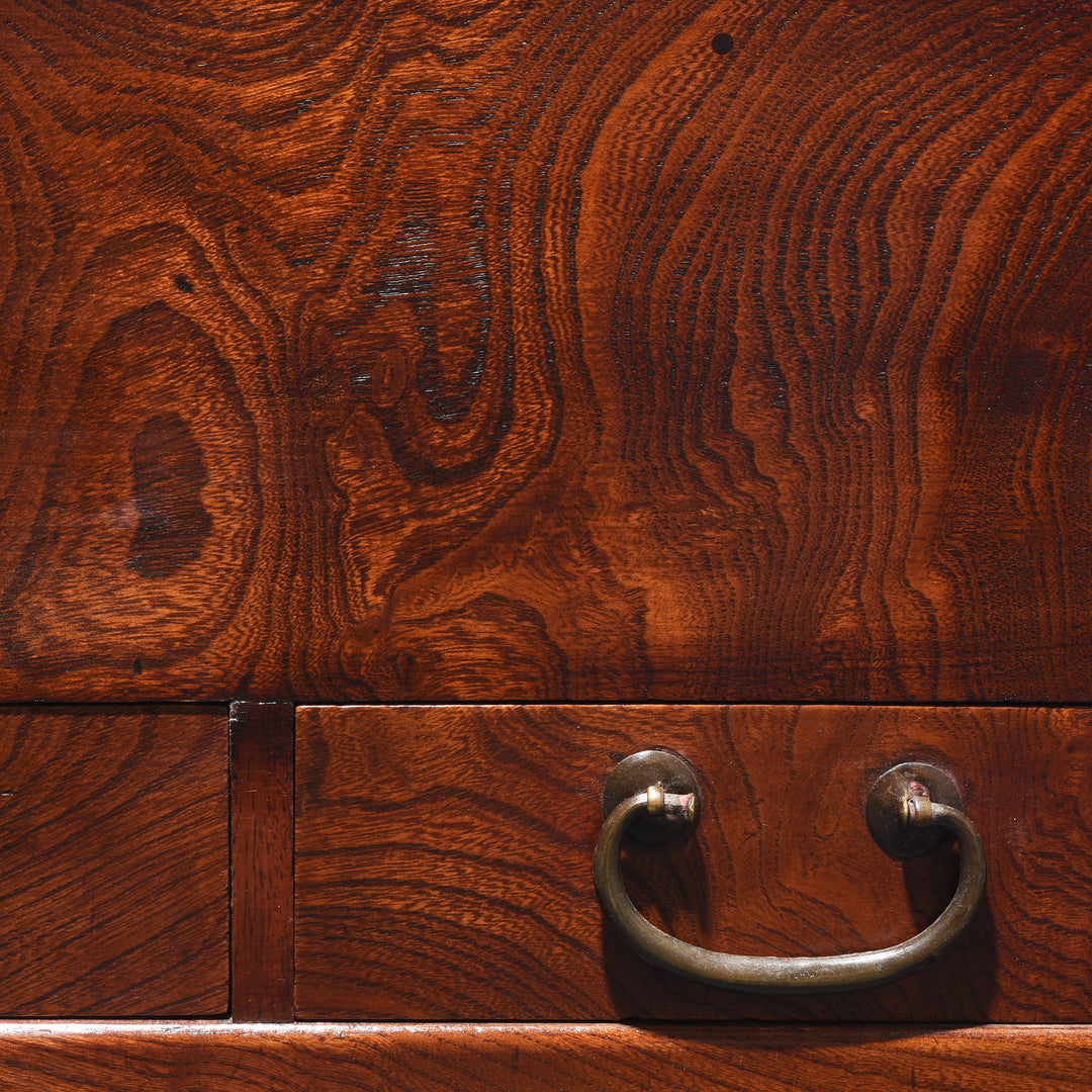Handle And Wood Grain Detail From Japanese Zelcova Hibachi - Early 20thC | Indigo Antiques