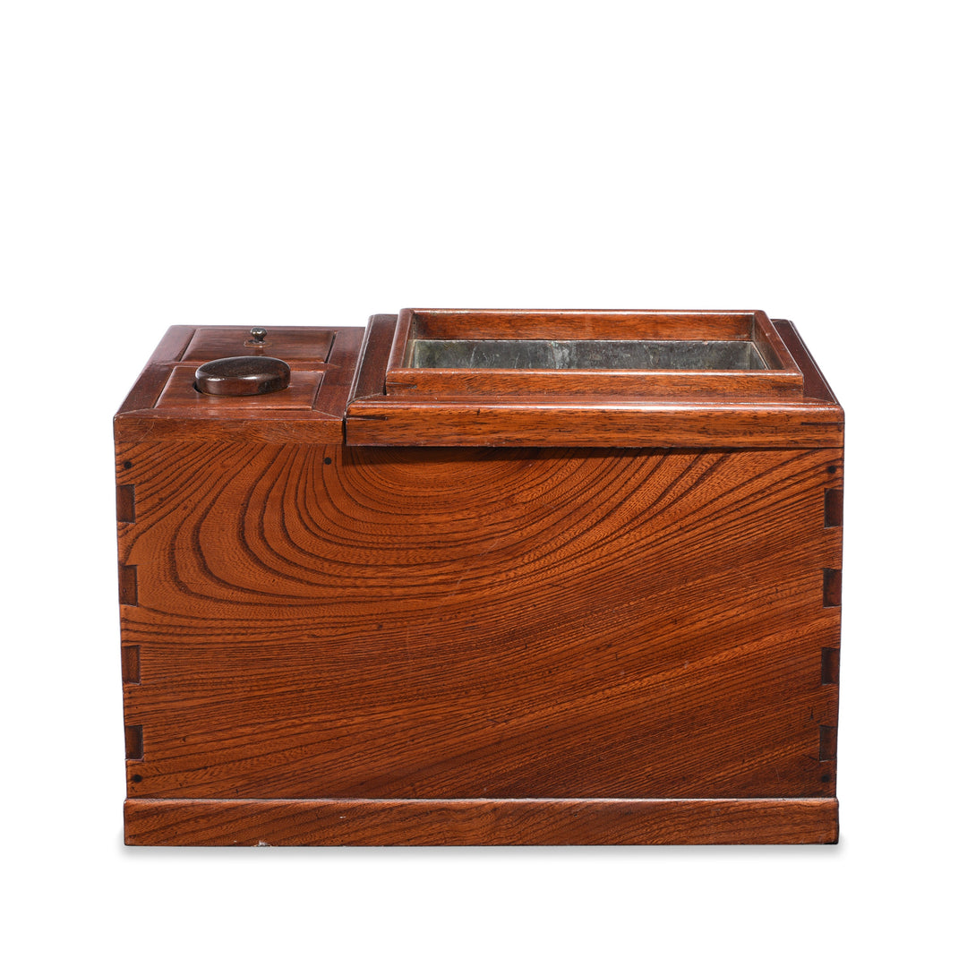 Reverse Of Japanese Zelcova Hibachi - Early 20thC | Indigo Antiques