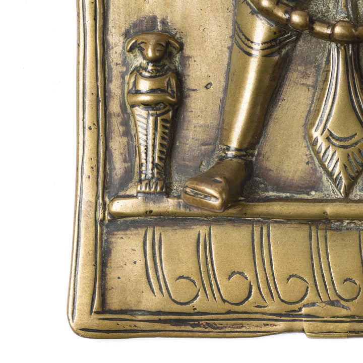 Detail From Antique Bronze Votive Panel Of Siva From South India - 18thC | Indigo Antiques