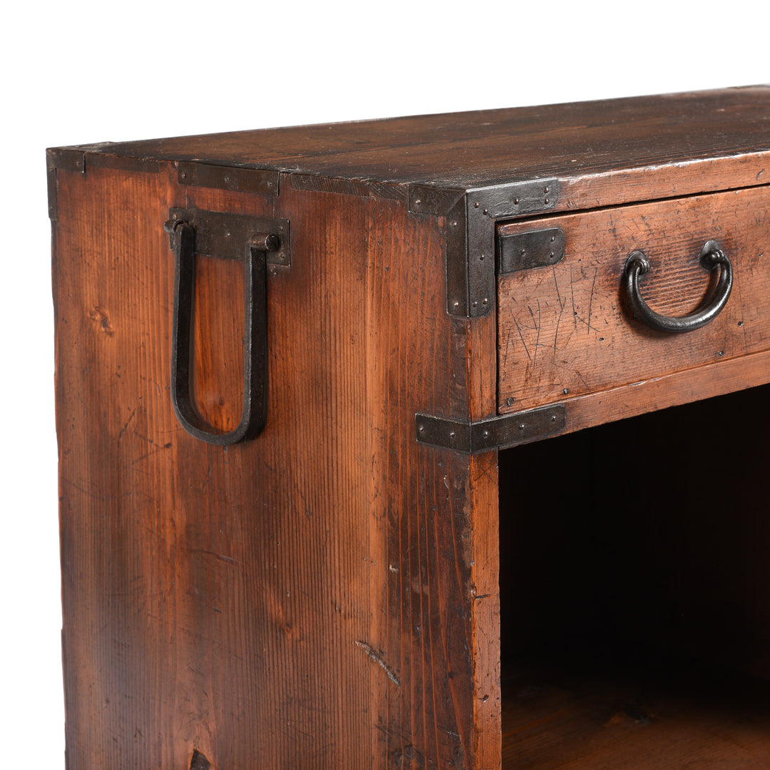 Handle Detail From Japanese Side Tansu - Edo Period | Indigo Antiques