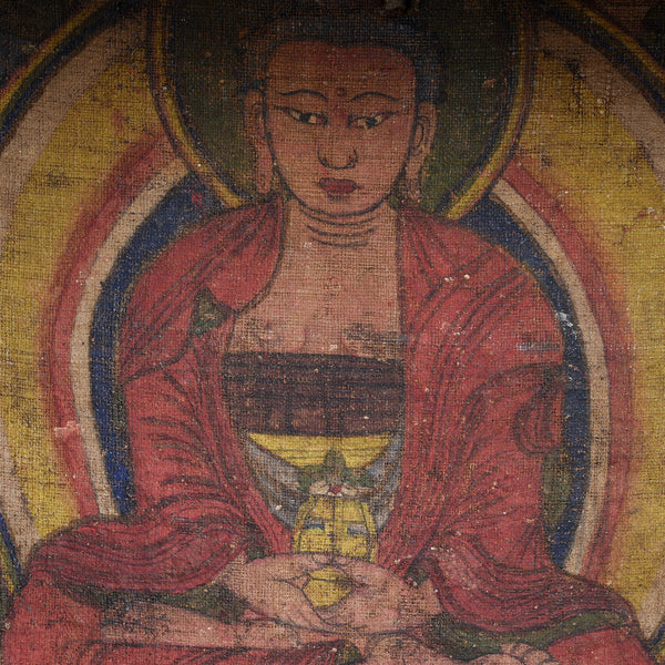 Painted Tibetan Mahakala Torgam Cabinet - 18thC