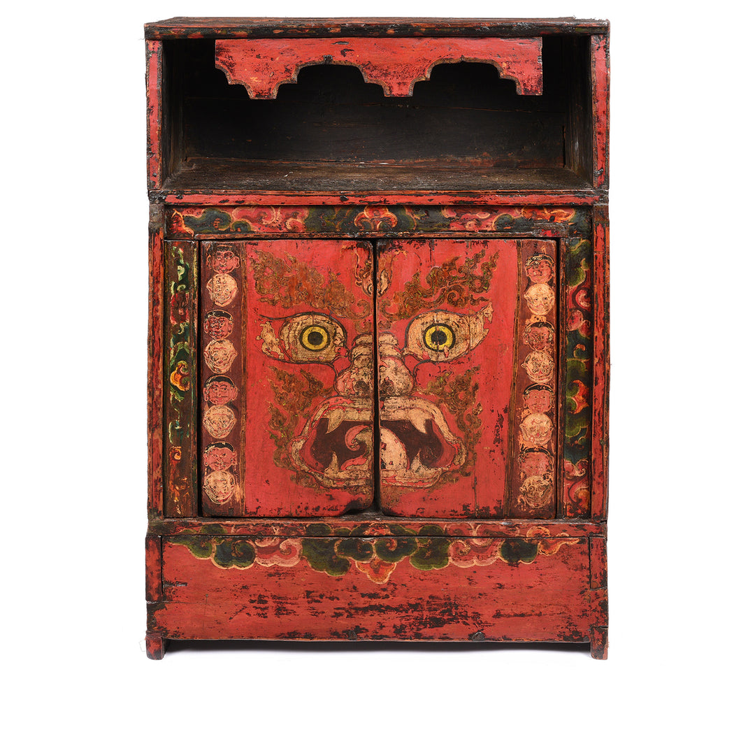 Antique Painted Tibetan Altar Cupboard - 19thC | Indigo Antiques