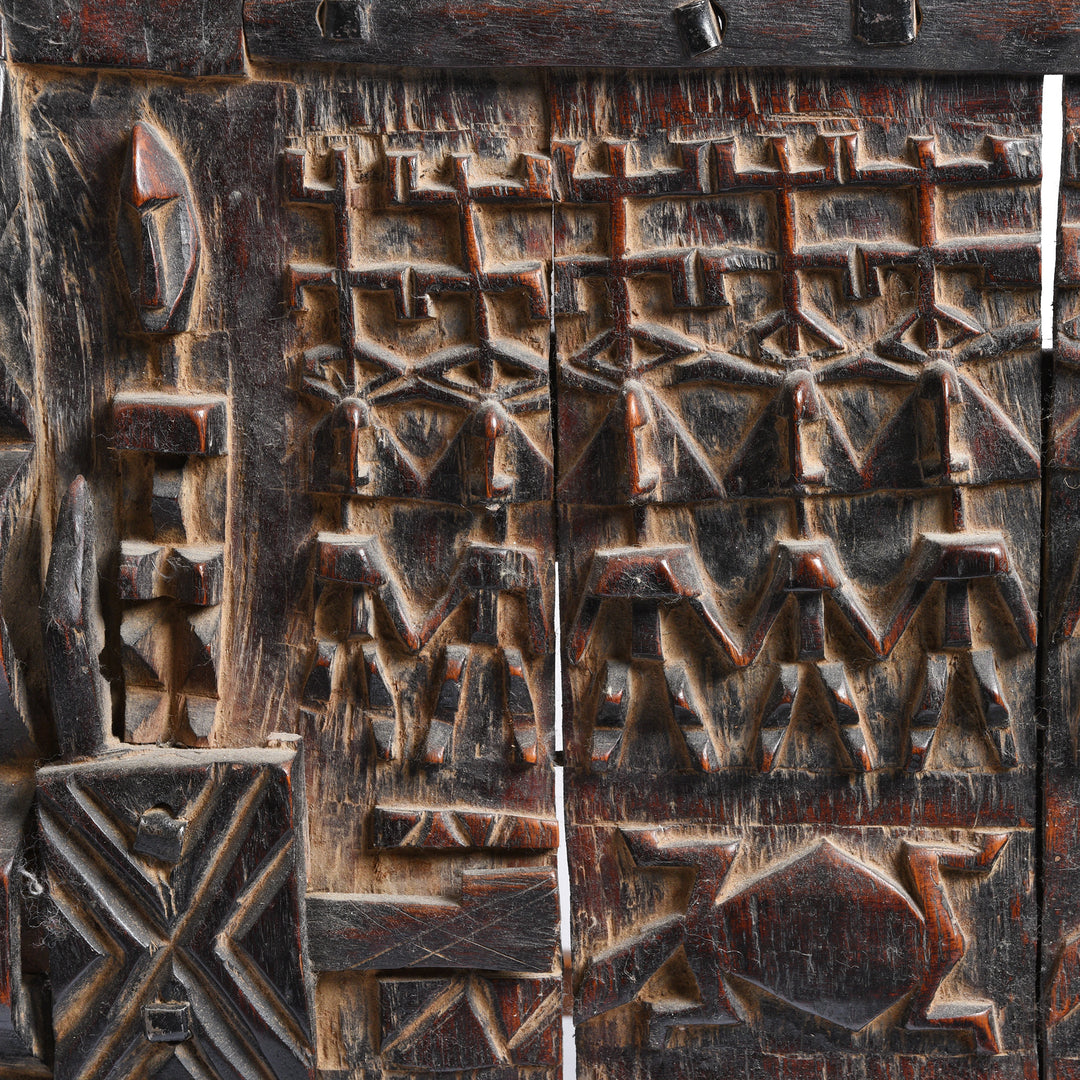 Figure Detail From Benin Carved Dogon Door From Mali -19thC | Indigo Antiques