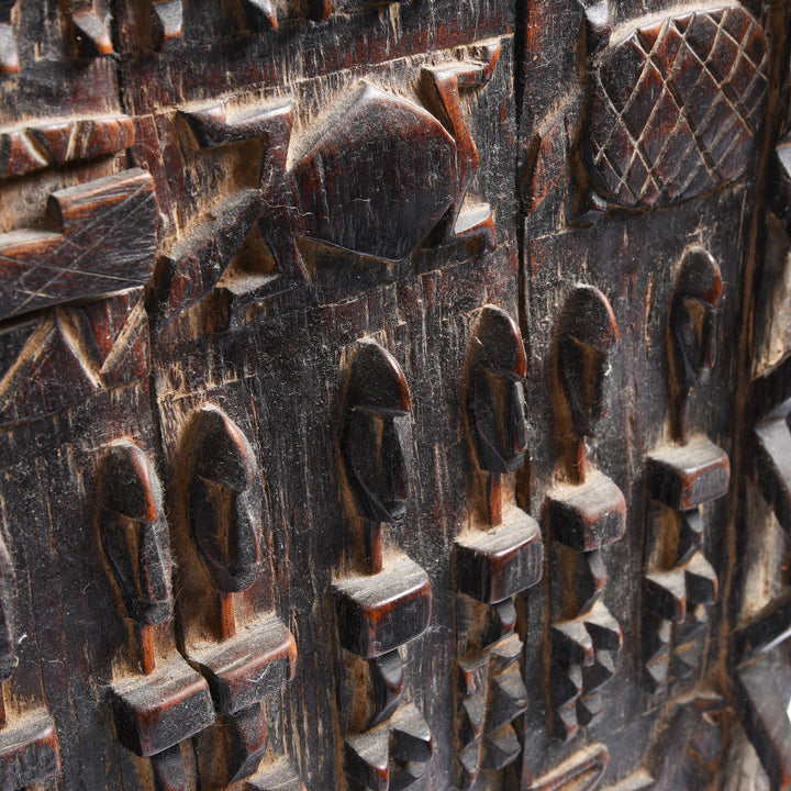 Carving Depth Detail From Benin Carved Dogon Door From Mali -19thC | Indigo Antiques