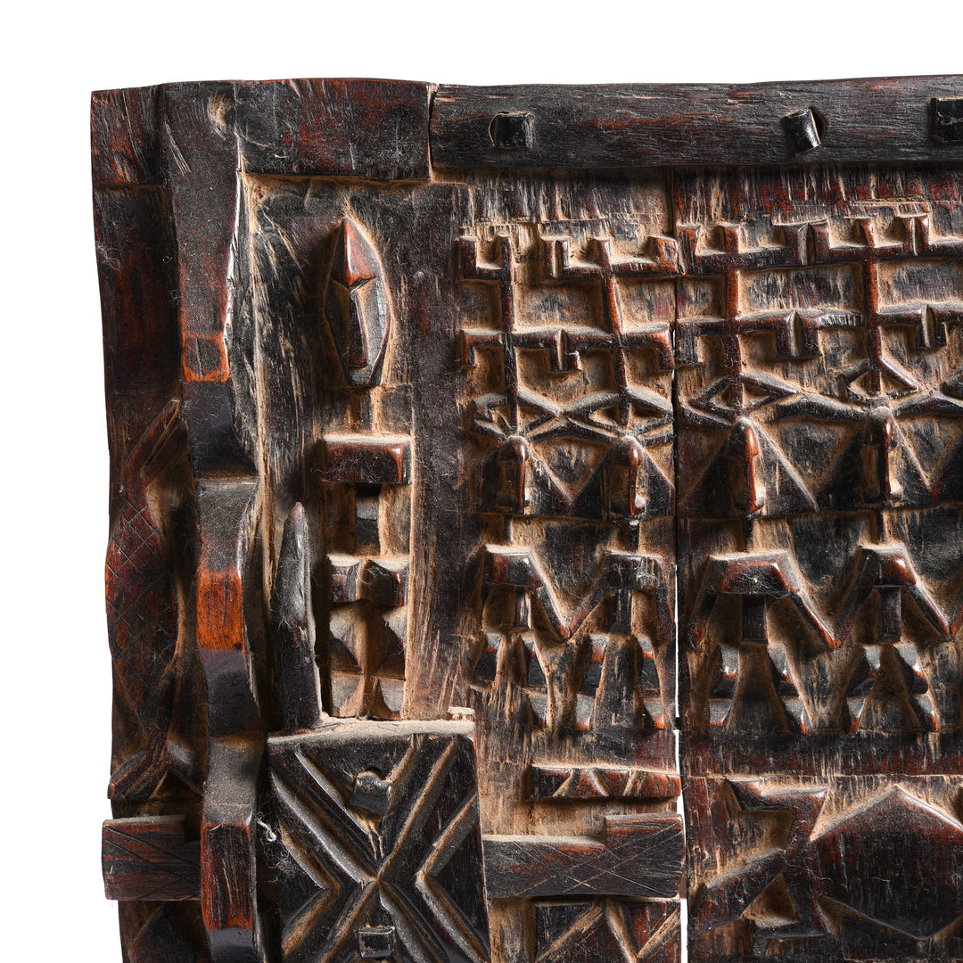 Corner Detail From Benin Carved Dogon Door From Mali -19thC | Indigo Antiques