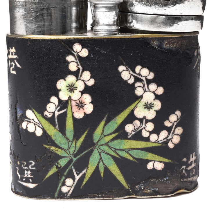 Paintwork Detail From Cloisonne & Paktong Chinese Water Pipe - Ca 1850 | Indigo Antiques