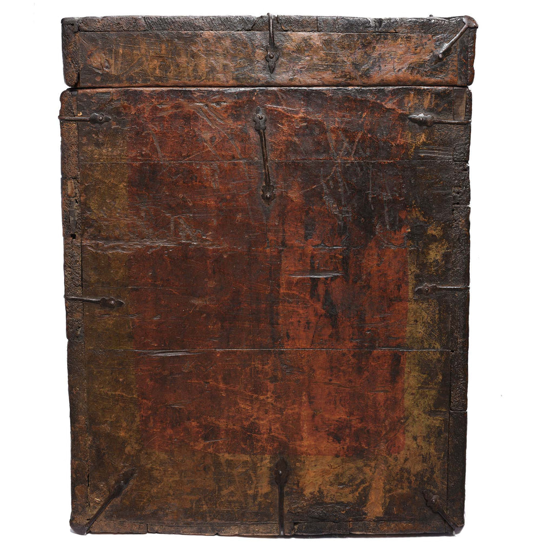 Side Of Painted Tibetan 'Double Dragon' Storage Chest - 17thC | Indigo Antiques