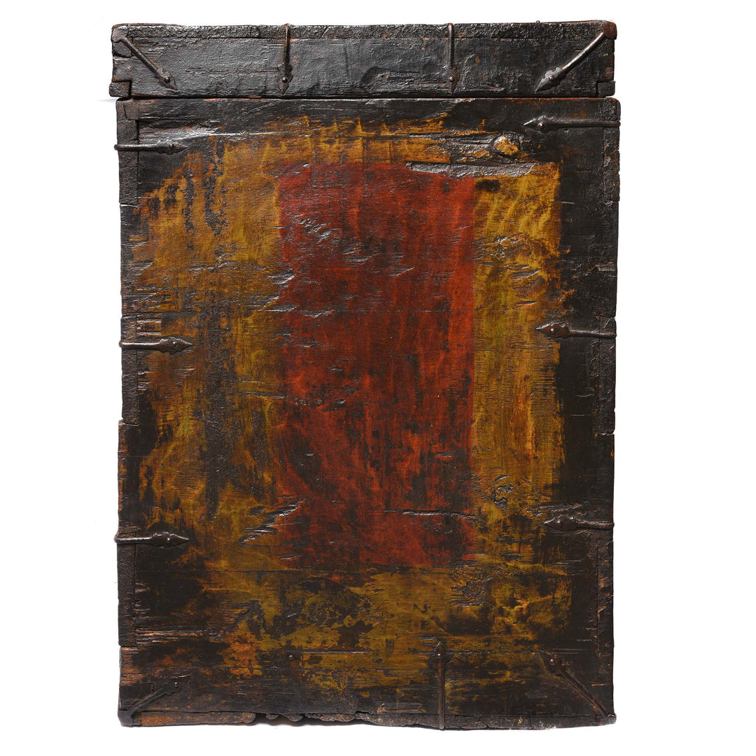 End Of Painted Tibetan 'Dragon' Storage Chest - 18thC | Indigo Antiques