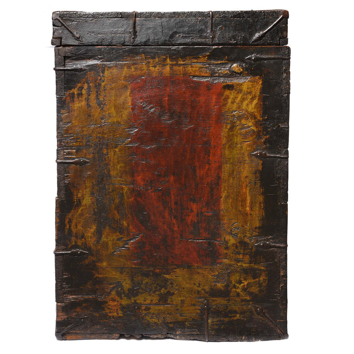 End Of Painted Tibetan 'Dragon' Storage Chest - 18thC | Indigo Antiques