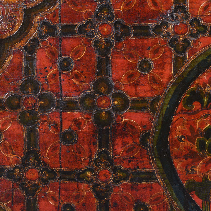 Paintwork Detail From Painted Tibetan 'Dragon' Storage Chest - 18thC | Indigo Antiques