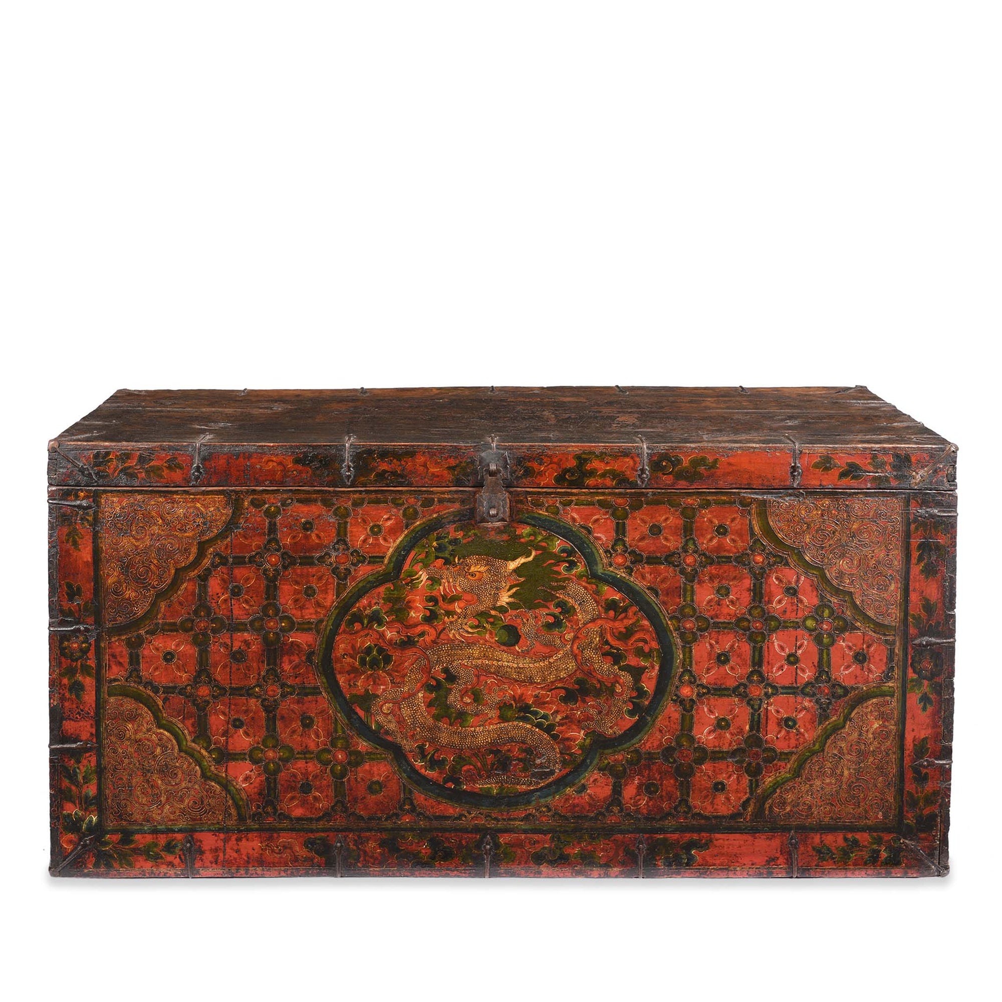 Lifestyle Inspiration From Painted Tibetan 'Dragon' Storage Chest - 18thC | Indigo Antiques