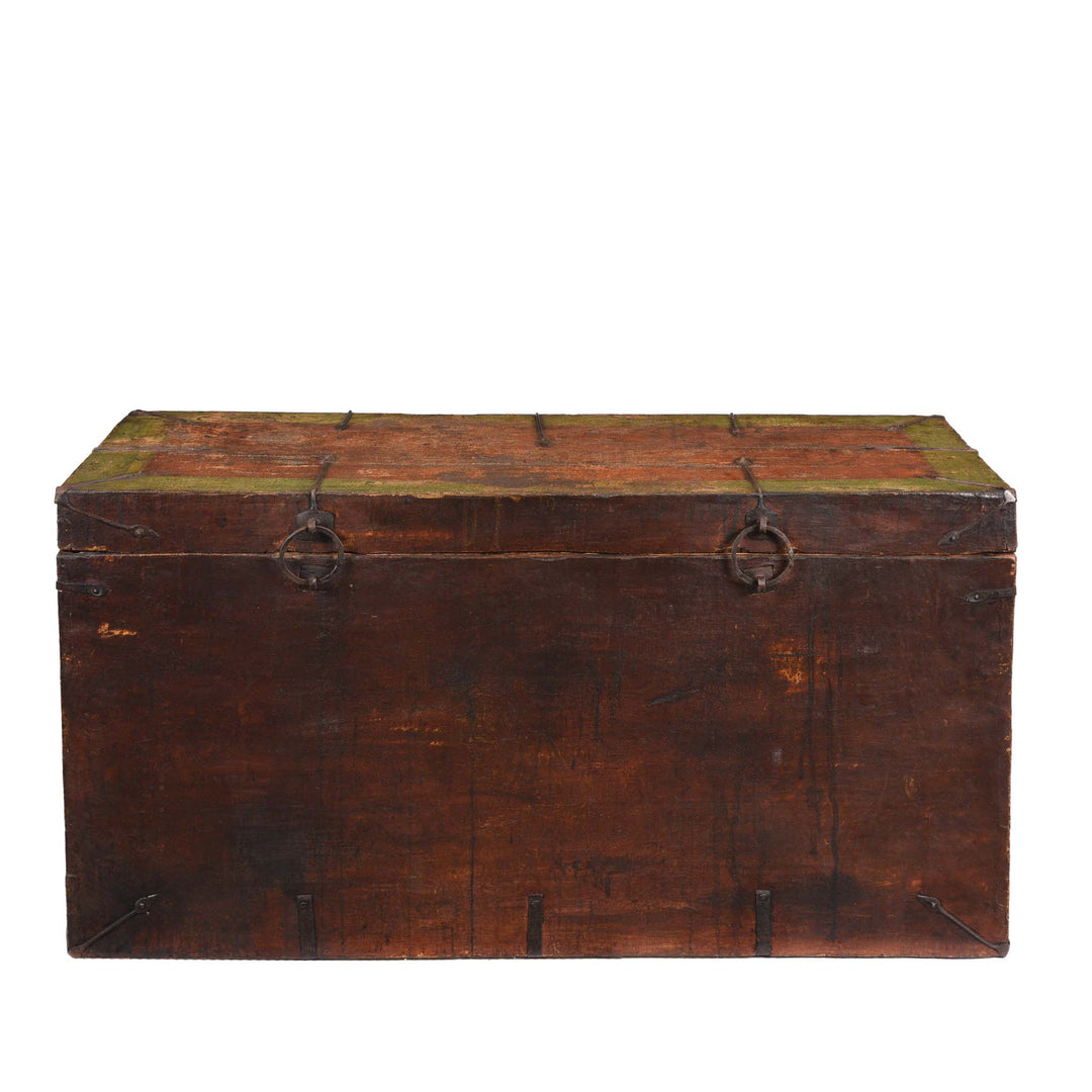 Reverse Of Painted Tibetan 'Floral' Storage Chest - 18thC | Indigo Antiques