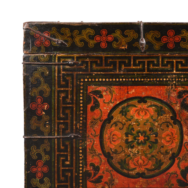 Painted Tibetan Storage Chest - 18thC
