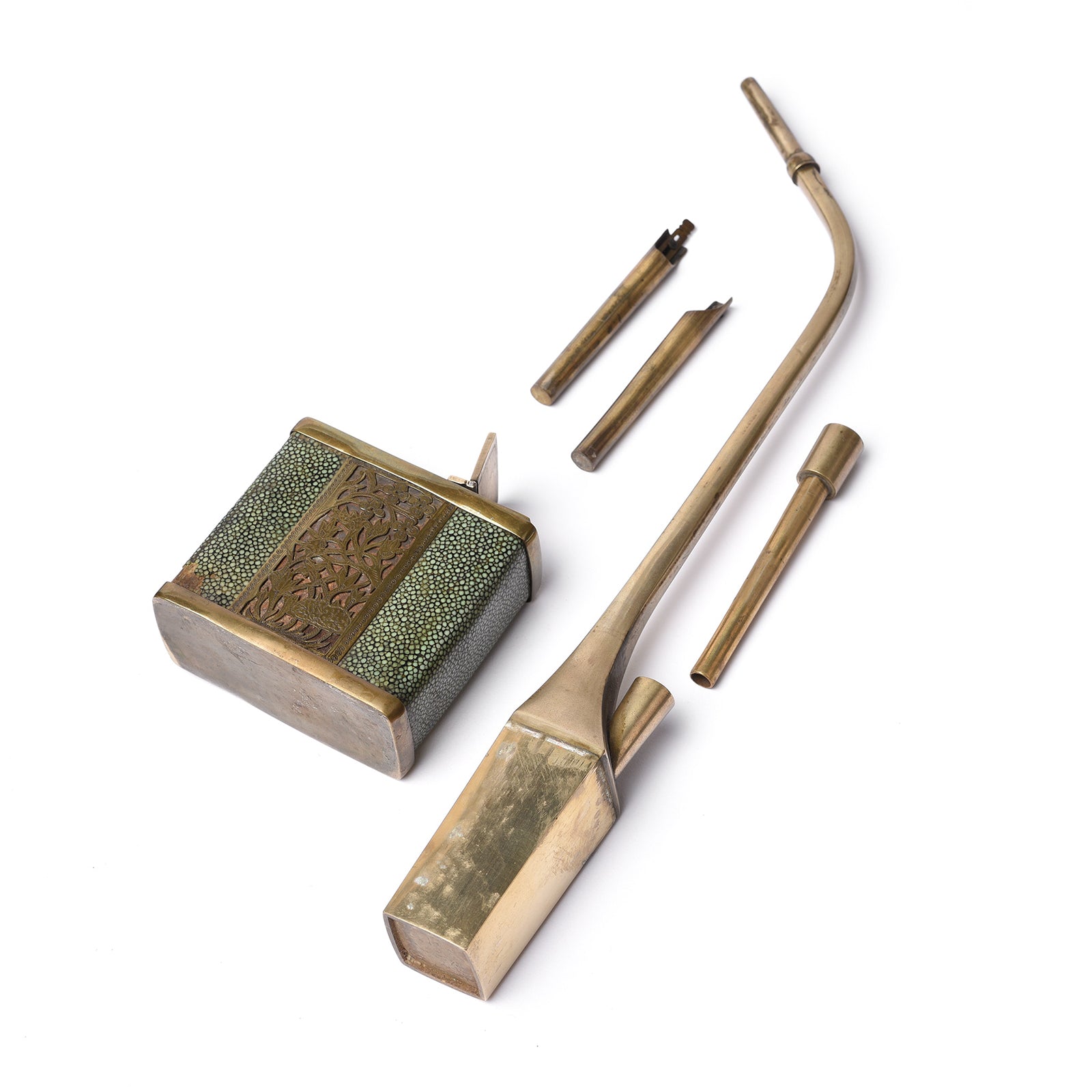 Deconstructed Antique Shagreen Chinese Water Pipe - Ca 1900 | Indigo Antiques