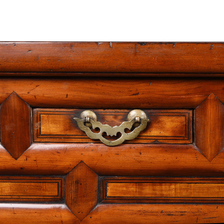 Drawer Handle Detail From Burr Elm Korean Morijang Side Cabinet - Early 20thC | Indigo Antiques