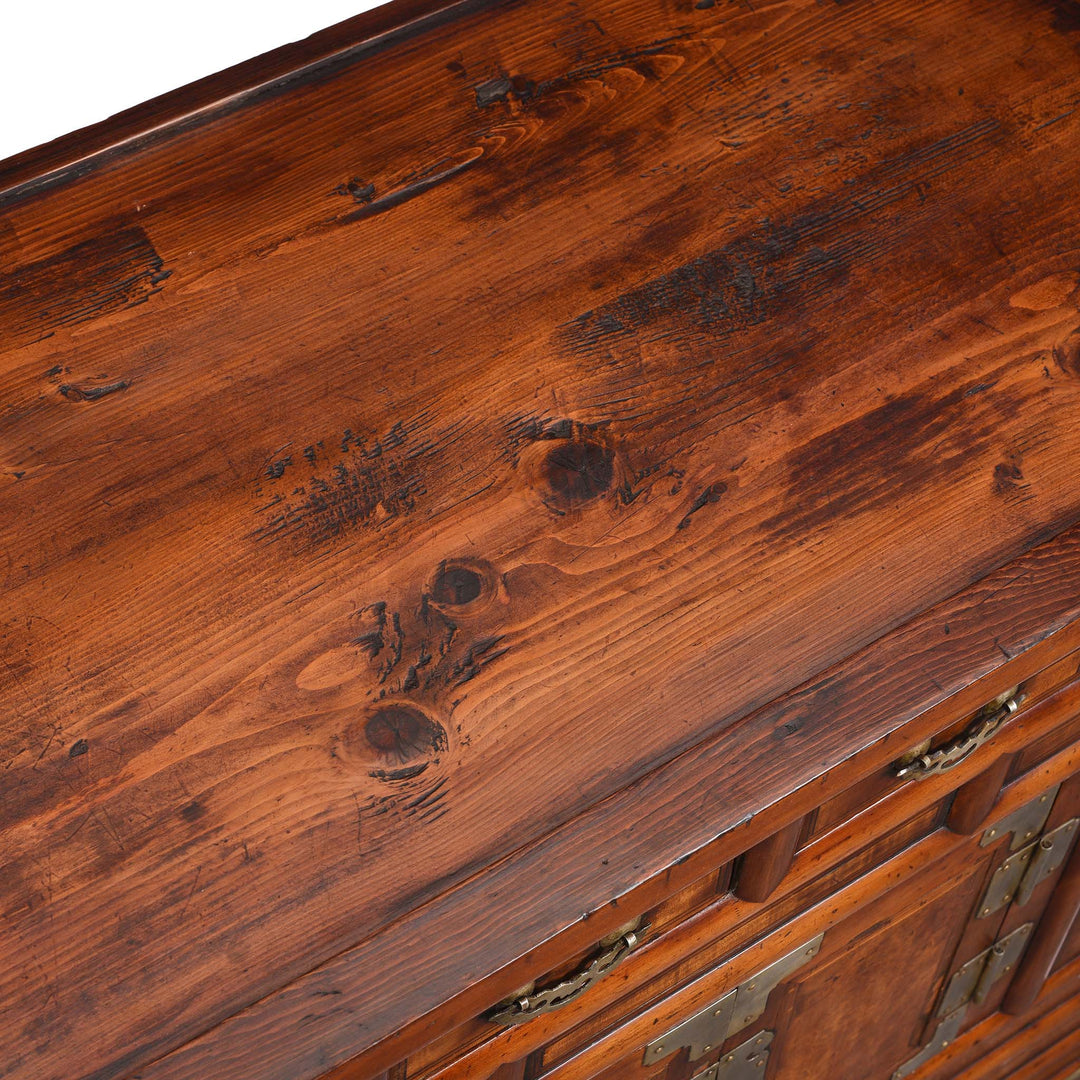 Surface Of Burr Elm Korean Morijang Side Cabinet - Early 20thC | Indigo Antiques