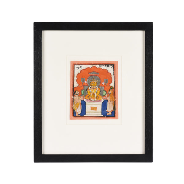 Framed Jain Painting On Paper From Rajasthan - Cira 1800