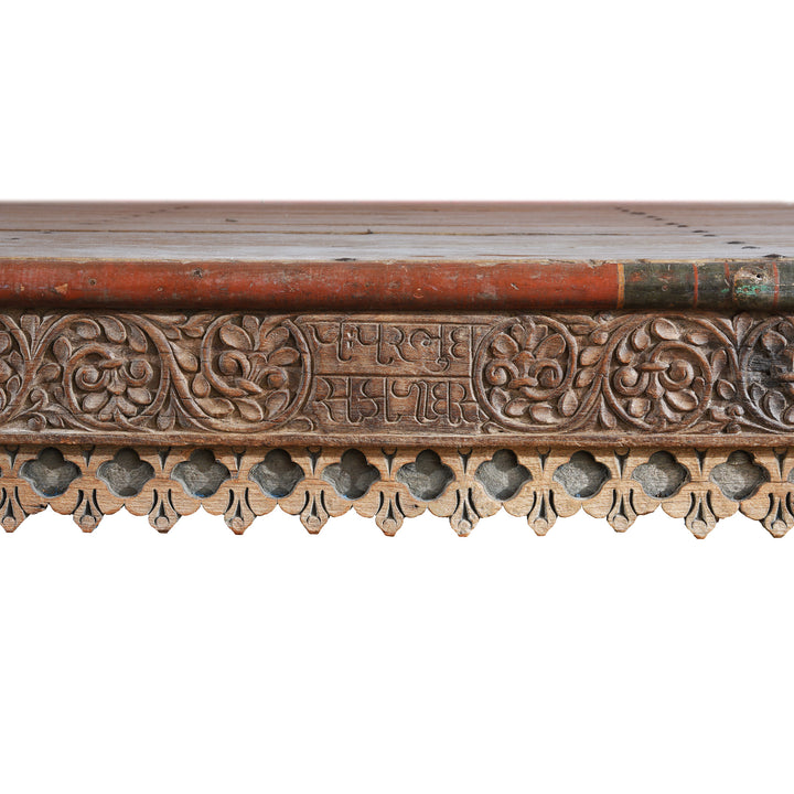 Carving Detail From Teak Takhat From Gujarat - 19thC | Indigo Antiques