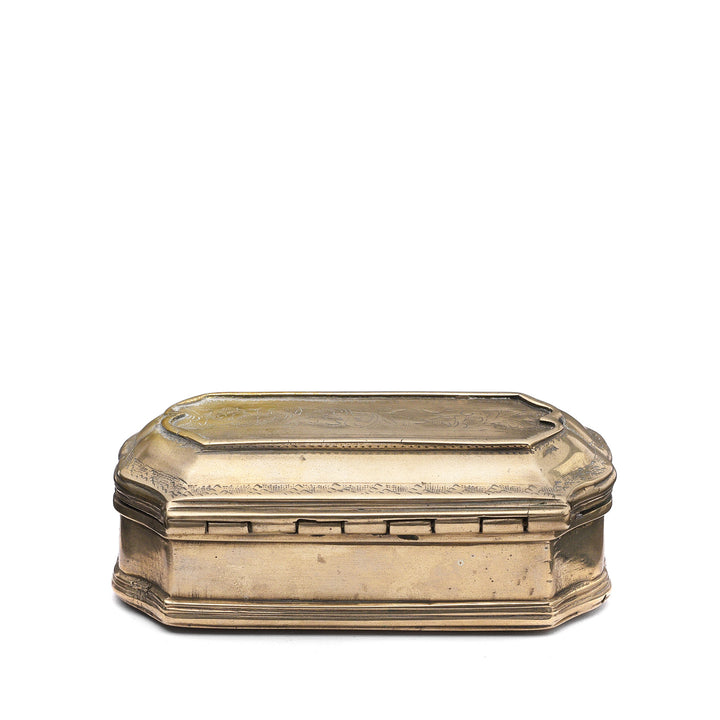 Back Of Antique Brass Paan (Betelnut) Box from Rajasthan Circa  - 19th Century | Indigo Antiques